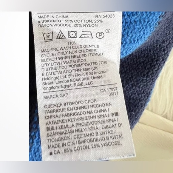 baby Gap Toddler Boys 2/2T Halloween Blue/Navy Blue/Green Striped w/Monster Eyes - Picture 10 of 10